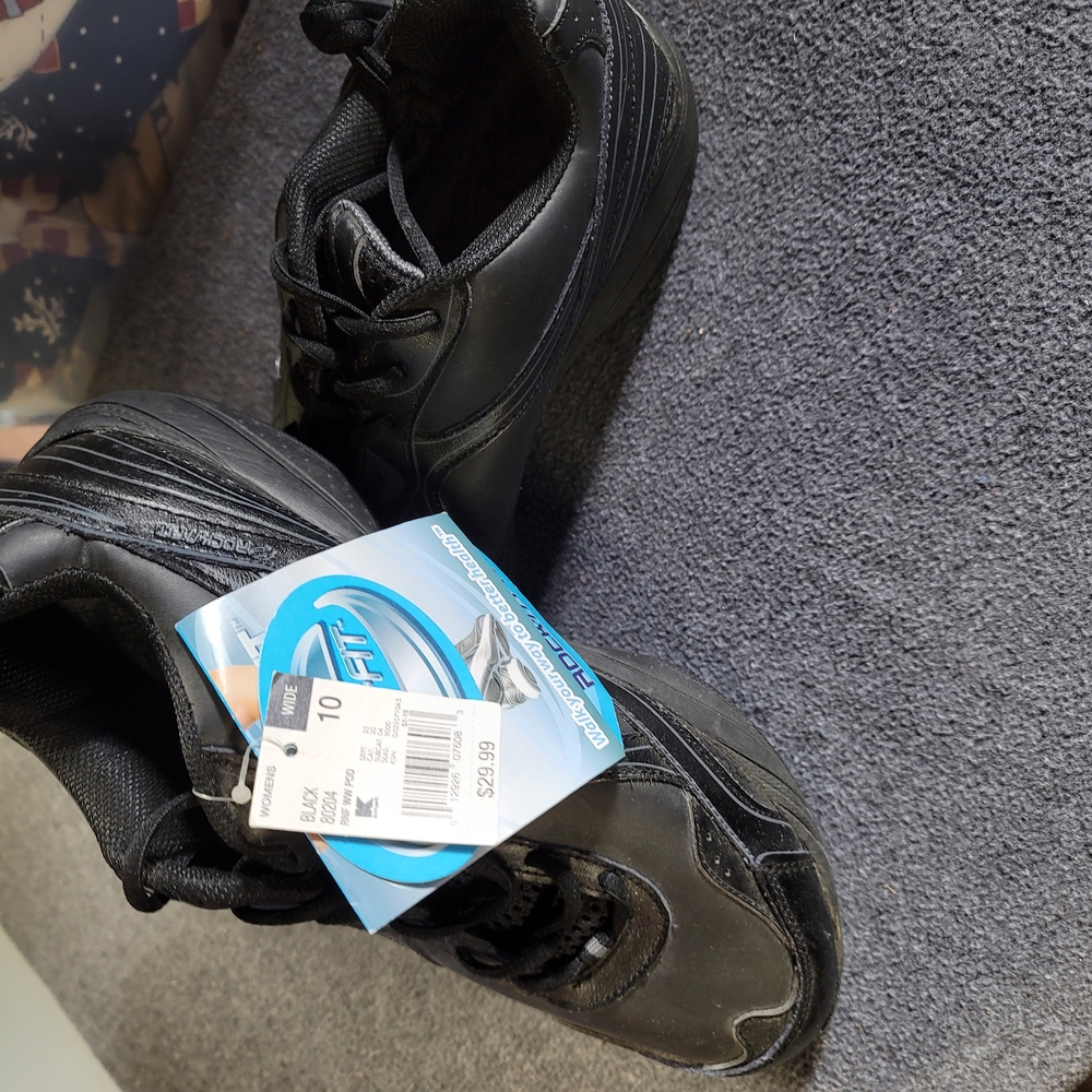 Rock N Fit Black Athletic Shoes